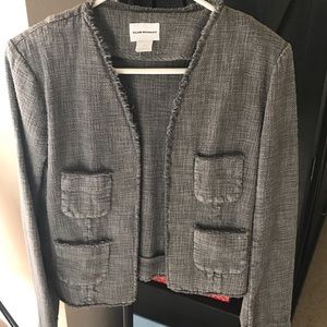 Club Monaco Tweed jacket with frayed details